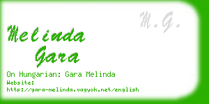 melinda gara business card